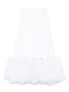 Noir Kei Ninomiya Cotton Midi Skirt In White