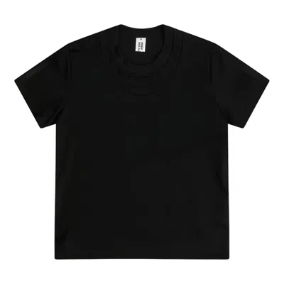 Noir Kei Ninomiya Cotton Ponte T-shirt In Black