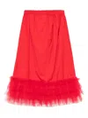 Noir Kei Ninomiya Cotton Skirt In Red
