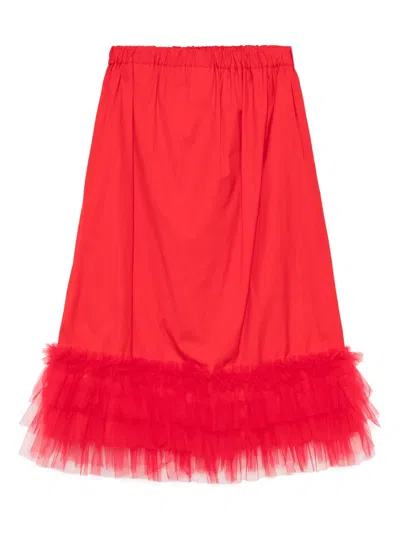 Noir Kei Ninomiya Cotton Skirt In Red