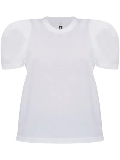 Noir Kei Ninomiya Cotton T-shirt In White