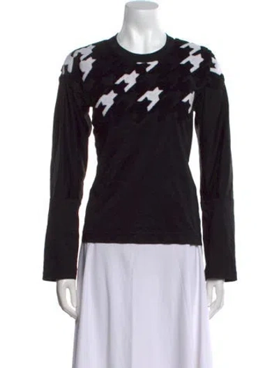 Pre-owned Noir Kei Ninomiya Crew Neck Long Sleeve Sweatshirt In Black