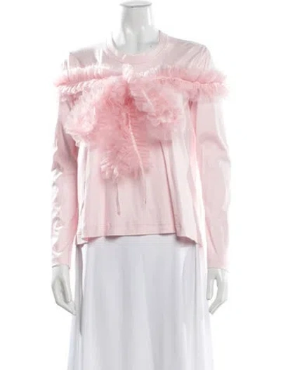 Pre-owned Noir Kei Ninomiya Crew Neck Long Sleeve Top In Pink