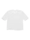 Noir Kei Ninomiya Crew-neck Short-sleeve T-shirt In White