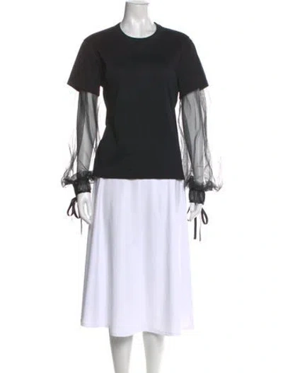 Pre-owned Noir Kei Ninomiya Crew Neck Short Sleeve T-shirt In Black