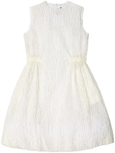 Noir Kei Ninomiya Crinkled Sleeveless Minidress In White