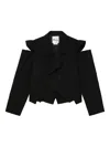 Noir Kei Ninomiya Cropped Blazer In Schwarz
