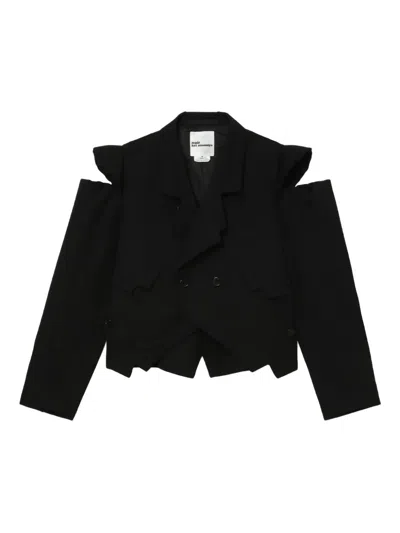 Noir Kei Ninomiya Cropped Blazer In Schwarz