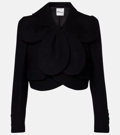 NOIR KEI NINOMIYA CROPPED WOOL JACKET