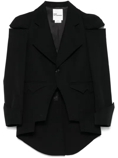Noir Kei Ninomiya Cut-out Detailed Jacket In Black