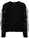 Noir Kei Ninomiya Cut-out Detailing Jumper In Schwarz