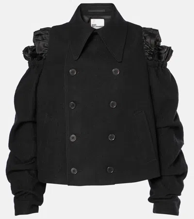 NOIR KEI NINOMIYA CUTOUT WOOL JACKET