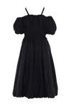 Noir Kei Ninomiya Balloon Puff-sleeve Midi Dress