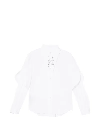 Noir Kei Ninomiya Embellished Shirt In White