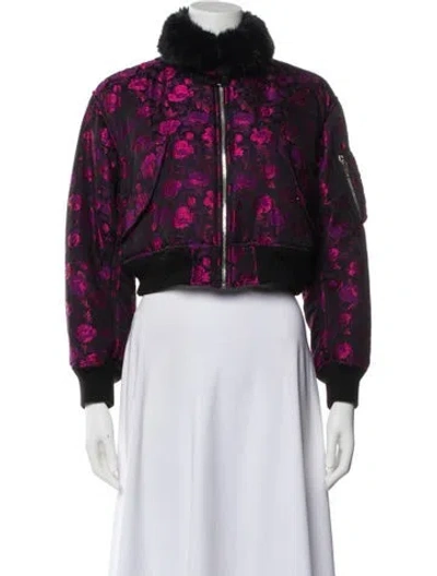 Pre-owned Noir Kei Ninomiya Floral Print Bomber Jacket In Multi