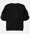 Noir Kei Ninomiya Gathered Cotton Jersey T-shirt In Black