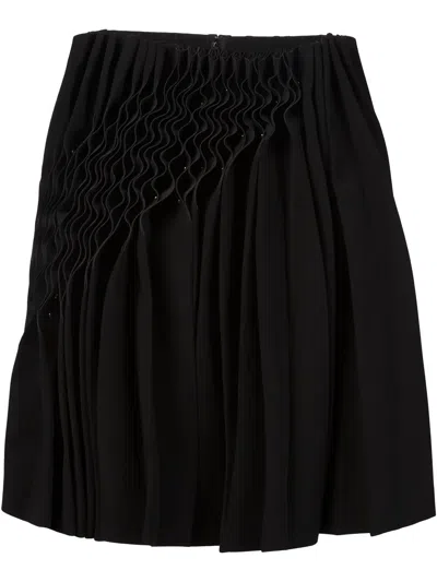 Noir Kei Ninomiya Gathered Detail Skirt In Black