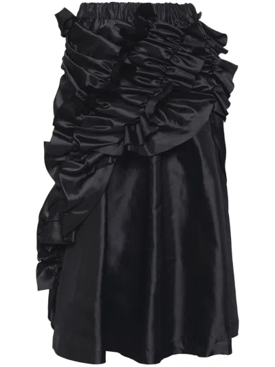 Noir Kei Ninomiya Gathered Frill Skirt In Black