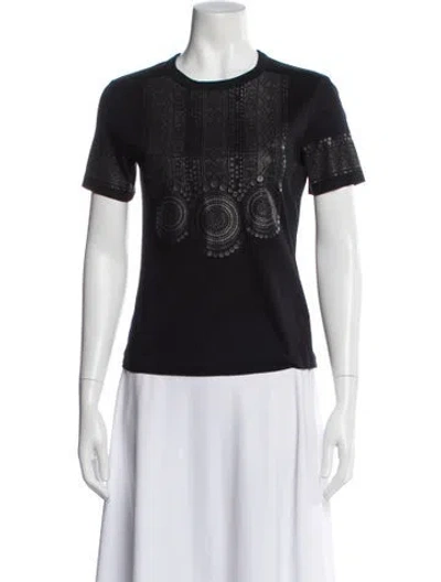 Pre-owned Noir Kei Ninomiya Graphic Print Crew Neck T-shirt In Black