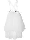 Noir Kei Ninomiya Harness-fastened Tulle Skirt In White