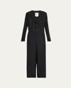 Noir Kei Ninomiya Hooded Wide-leg Wool Jumpsuit In Black