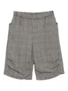 Noir Kei Ninomiya Houndstooth-print Shorts In Gray