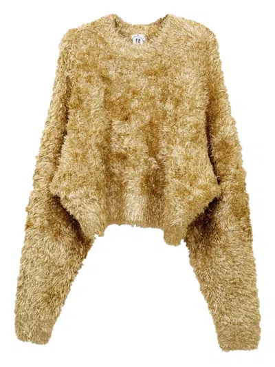 Noir Kei Ninomiya Lamé-knit Sweater In Green