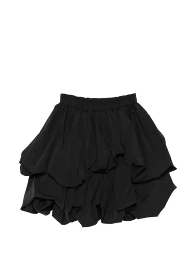 Noir Kei Ninomiya Layered Bubble Mini Skirt In Black