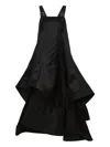 Noir Kei Ninomiya Layered Pinafore Midi Dress In Black
