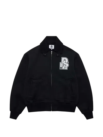 Noir Kei Ninomiya Logo-patch Varsity Jacket In Black