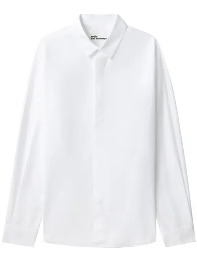 Noir Kei Ninomiya Long-sleeve Cotton Shirt In White