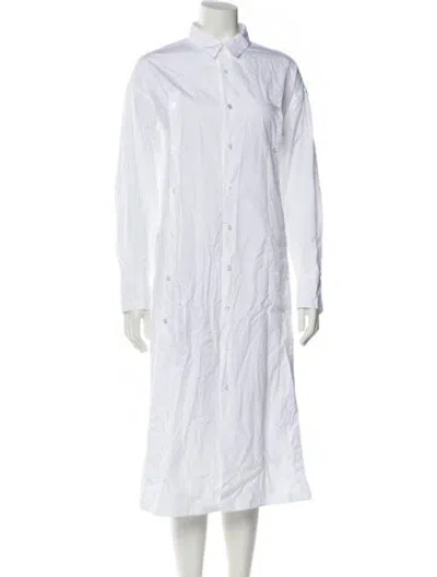 Pre-owned Noir Kei Ninomiya Midi Length Dress In White