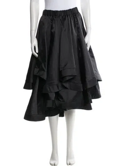 Pre-owned Noir Kei Ninomiya Midi Length Skirt In Black
