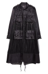 Noir Kei Ninomiya Reversible Trench Coat In Black