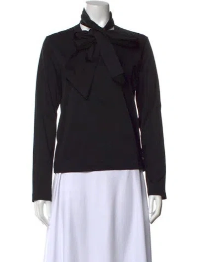 Pre-owned Noir Kei Ninomiya Mock Neck Long Sleeve Sweatshirt In Black