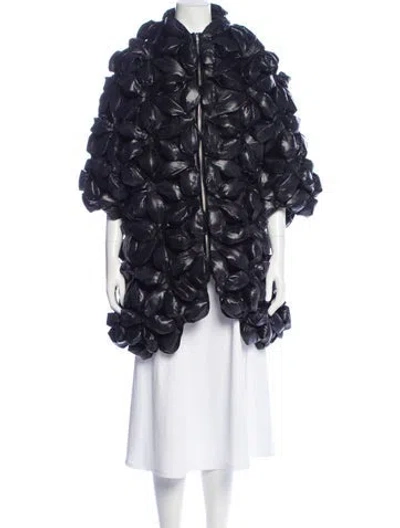 Pre-owned Noir Kei Ninomiya Nylon Floral Print Jacket In Blue