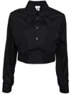 NOIR KEI NINOMIYA OVERSIZED COLLAR CROPPED SHIRT