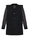 Noir Kei Ninomiya Panelled Blazer In Black