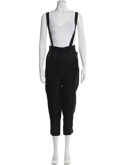 Pre-owned Noir Kei Ninomiya Patterned Straight Leg Pants In Black