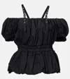 Noir Kei Ninomiya Top Aus Baumwollpopeline In Black