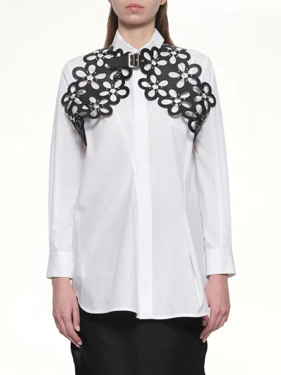 Noir Kei Ninomiya Petal Leather Vest In White