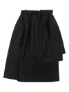 Noir Kei Ninomiya Pleated Midi Skirt In Black