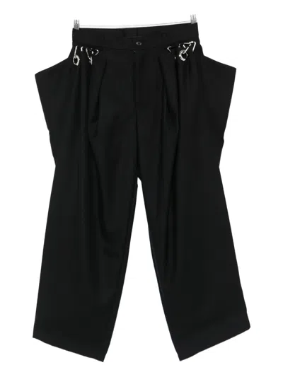 Noir Kei Ninomiya Pleated Trousers In Black