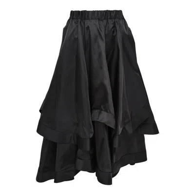 Noir Kei Ninomiya Polyester Twill Skirt In Black