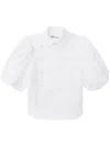 Noir Kei Ninomiya Off-centre-fastening Cotton Shirt In White