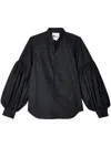 Noir Kei Ninomiya Puff-sleeves Cotton Shirt In Black