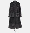 Noir Kei Ninomiya Reversible Trench Coat In Black