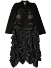 NOIR KEI NINOMIYA RUFFLE-DETAIL COAT