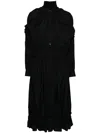 Noir Kei Ninomiya Ruffle-detail Dress In Schwarz
