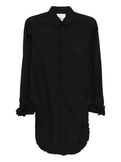 Noir Kei Ninomiya Ruffle Long-sleeve Shirt In Black